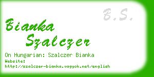 bianka szalczer business card